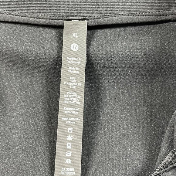 Lululemon Jacket Mens XL 2022 Black Full Zip Athletic Stretch Softshell Pockets - Picture 3 of 6